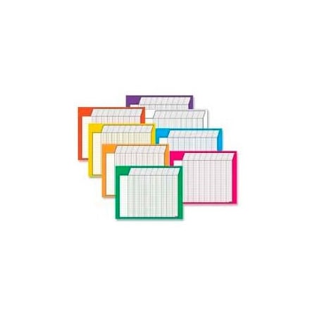 Trend Enterprises Trend Horizontal Incentive Charts Variety Pack, 22" x 28", 36 Rows/45 Columns, 8 Charts/Pack T73902
